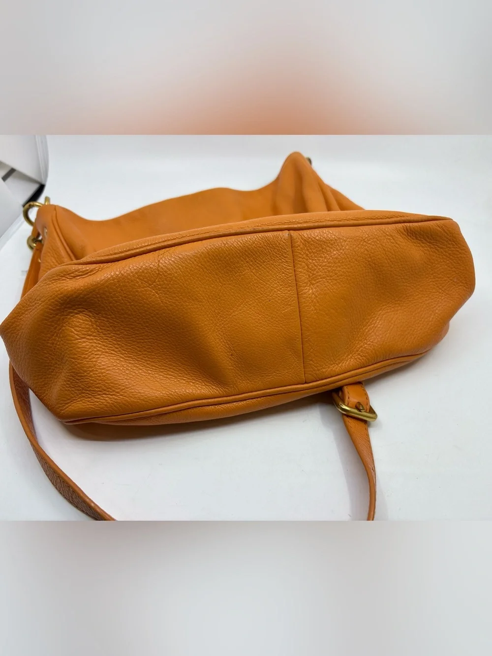 Vintage Marc By Marc Jacobs orange leather hobo bag with crossbody strap